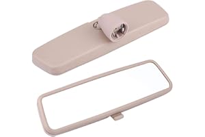 YMIKO Espejo retrovisor interior del coche para P-assat B5 1999-2005, J-etta MK4 1999-2004, G-o-l-f MK4 1999-2004, 9,8 pulgadas (250 mm)(Beige)