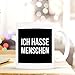 Produktbild Tasse mit Spruch - Ich hasse Menschen - Frühstück - Kaffeetasse - lustig - Arbeit - Büro - Geschenk