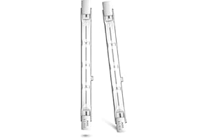 Luxvista R7S Lampadine Alogene 118mm 230W Dimmerabile Lampadine Alogene Lineare Bianco Caldo 2800K, 3900LM Barra Alogena Superbright Tipo J118 Doppia Base per Illuminazione Paesaggio Giardino(2 Pezzi)