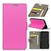 Produktbild Happon Sony Xperia XA2 Plus Hülle PU Lederhülle Flip Ledertasche Ultra Dünn Anti-Kratzer Schutzhülle mit Standfunktion Case Cover(Rosig)