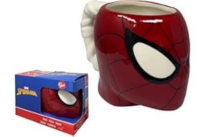 CARTOON Tazza in ceramica Spiderman Marvel 3D modello mug 415 ml personaggio tridimensionale ciotola da colazione per bambini collezionabile