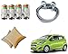 Auto Pearl Premium Quality Car Accessories Combo of Car Tyre Air Alert Valve Cap Set of 4 Pcs. & Car Vastra Cushion Pillow Beige Color Set of 2 Pcs For Car & Home. & Full Steel Towing Tow Cable 2000kgs 6mm Heavy Duty 4Mtr. For Chevrolet Beat Type-2 RS.1437.00
