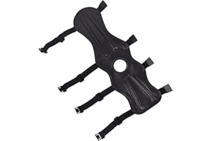 ELONG OUTDOOR Archery Arm Guard Soft Leather Armguard Protector with 4-Strap Adjustable Buckles,Archery Practice Accessories for Youth Adults