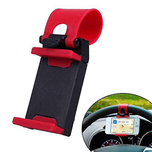 Demiawaking Supporto Universale Porta Cellulare da Volante Auto per iPhone Smart MP4 Phone GPS
