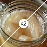 2 discos (scoby) de Hongo de Kombucha artesana de Primera Calidad (Cultivados con los métodos de antaño). Además, con la compra de este pack, te llevarás de regalo uno de nuestros llaveros sonrientes de peluche.