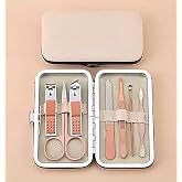 7 Par&ccedil;a Profesyonel Manik&uuml;r Pedik&uuml;r Seti, Tırnak Makası, Kaş Makası, Cımbız, Rose Gold no:2-3
