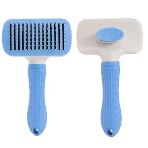 Tony Stark Slicker Dog Comb Brush, Pet Hair Remover to Clean Loose Fur & Dirt, Dematting Comb for Dogs with Rounded Tips, Removable Lid for Easy Cleaning, Pet Comb to Remove to Loosen Tangles & Knots