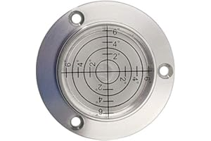 Umei Escala de 50 x 11,5 mm y con agujero de aleación de aluminio circular nivel de burbuja de alta precisión instrumento nivel de burbuja (con imanes)