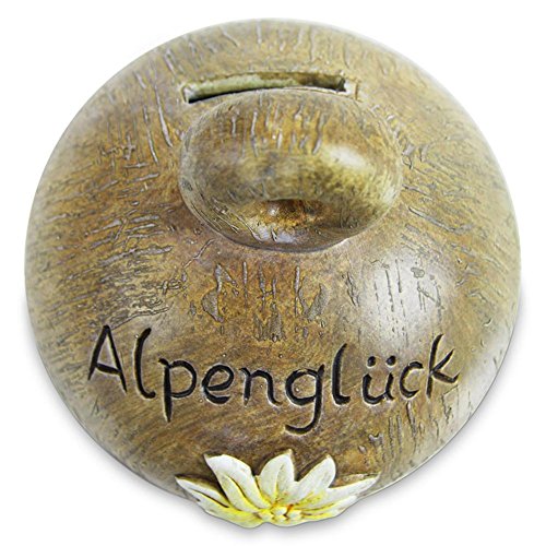 HC-Handel 912126 Keramik Spardose Alpenglück 20 cm goldbraun - 3