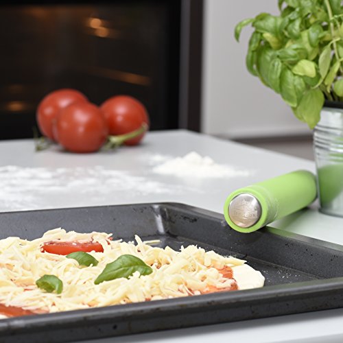 TreeBox Premium Silikon Teigrolle mit Edelstahlkern | Teigroller | Nudelholz | Für alle Teigarten und Fondant geeignet | Antihaft | Spülmaschinen- und Tiefkühlgeeignet | 36 cm lang | 3 cm Ø - 5