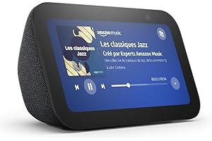AMAZON Echo Show 5 (Nouvelle génération) | Écran tactile connecté compact avec Alexa pour le contrôle de votre maison connectée et bien plus | Anthracite