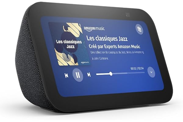 Echo Show 5 (Nouvelle génération) | Écran tactile connecté compact avec Alexa pour le contrôle de votre maison connectée et bien plus | Anthracite