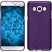 Produktbild PhoneNatic Case für Samsung Galaxy J5 (2016) J510 Hülle Silikon lila brushed + 2 Schutzfolien