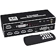 Tobo 2x2 HDMI Video Wall Controller, 1080P@60Hz HDMI DVI TV Wall Processor with Audio Out, 4K HDMI Video Image Processor with RS232, Support 180° Rotate, 2x2 1x2 1x3 1x4 2X1 3x1 4x1 Mode-TD-907H-01