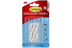 Command Clips de décoration avec bandes adhésives transparentes