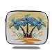 Produktbild Laptop Sleeve Case,Palm Tree Decor,Cartoon Tropical Island with Hawaiian Palm Trees Torch Seagulls at Sunset,Blue Orange,Tablet Bag for Ipad air 2/3/4/mini 9.7 inch