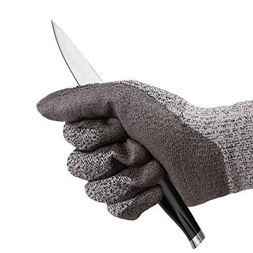 Preisvergleich Produktbild BeiLan 1 paar Schnittschutzhandschuhe Sicherheitsmaßnahme Gartenwerkzeug 5 Ebene Anti-Schneiden Stichschutzhandschuh für Food Grade Küche