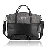Geräumige Wickeltasche inklusive Wickelunterlage für unterwegs, neuen Universal Befestigungshaken für den Kinderwagen, Isoliertasche für das Fläschchen und weiterer Extras von Herzmutter
