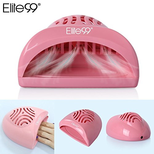 Elite99 Portable Mini Nail Dryer Blower Fan Nail Art Machine Drying for Hand Finger Toe Nail Polish Ideal for Home and Professional Use, Pink