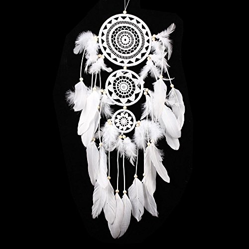 SOLEDI Dreamcatcher Traumfänger Glücksbringer aus der schönsten Geschichten in der amerikanischen indischen Mythologie Weiß