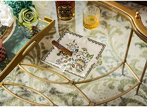 Hyun times Home Decoration European retro square smoke-free base ceramic ashtray ashtrays decals