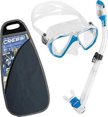 Cressi Sub S.p.A. Ranger & Dry Kits de Randonnée Aquatique Mixte Adulte, Transparent/Bleu