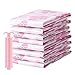 Produktbild YJZ Sparen Sie 85% Mehr Speicherplatz Vacuum Storage Bags Reservierbare Space Saver Taschen Mit Handpumpe Wiederverwendbar, Pink (10 Stück)