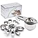 Produktbild LIYAN Messkappe und Löffel-Set, 13 Stück Premium 304 Edelstahl Messung Spoon/Mess-Cup-Küche Backwerkzeuge Küchen-Skala Scale Löffel-Set mit Skalenset,B