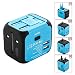 Produktbild Duomishu Reiseadapter Reisestecker 2 Polig 3-Polig USB 4 Fach Reise Adapter weltweiter Einsatz doppel USB Anschlüsse am Ladegerät Steckdosenadapter universell einsetzbar in 150 Ländern USA UK EU AU usw.