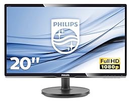 Philips 200V4QSBR/00 19,53 cm (19,53 Zoll) Monitor (VGA, DVI, 1920 x 1080) schwarz