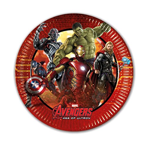 20 cm Los Vengadores La Era de Ultron Platos de fiesta, pack de 8