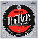Juego cuerdas para guitarra clasica cuerdas para guitarra clásica d addario pro-arté dynacore ej45tt proarte dynacore, titanium trebles, normal tension