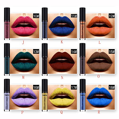 Ularmo 18 Farbe Flüssiger Lippenstift Lipgloss Matt – Farbe 13# - 4