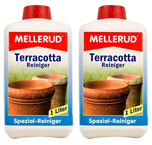 Preisvergleich Produktbild 2x MELLERUD Terracotta Reiniger 1 L Set Ton Blumentöpfe Blumenkästen Blumenkübel