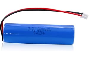 UXNEY Batería recargable de iones de litio de 3,7 V 2600 mAh con conector PH2.0/2P para productos electrónicos de bricolaje, juguetes, iluminación, dispositivos Bluetooth