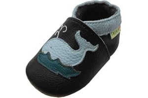 SAYOYO Fleur de Prunier Chaussures de bébé en Cuir Souple Chaussures Semelle Douce