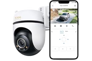 Tapo C530WS Caméra de Surveillance extérieure 360°, 3K 5MP, Vision Nocturne Couleur Starlight, détection IA, Suivi de Mouvement, WLAN ou Ethernet