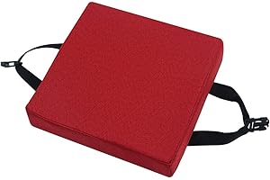 SWD TWTH Cojines para silla de comedor, antideslizantes, cojines para silla de comedor, lavable, cuadrados, para taburete, jardín, interior y exterior (28 x 28 x 8 cm, rojo)