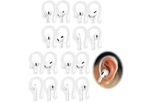 JYNXOR 8 Paar Stabile EarHooks, Ersatz Ohrbügel Ohrhaken Sport Anti-Verlust, Komfortable Halterung, Ohrhörer-Zubehör, rutschfest, Ergonomisches Design, Bequeme Passform, für Joggen, Fitness Passend