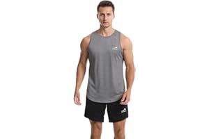 RANE SPORTS Camisetas sin Mangas para Hombre, Camisas de Entrenamiento de Secado rápido, Camisas sin Mangas para Culturismo, Gimnasio, Entrenamiento físico