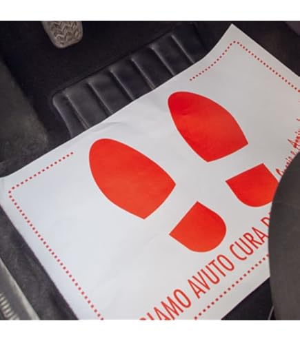 Tappetini Usa E Getta Per Auto - 25 Pezzi In Carta Per Proteggere I Pavimenti Da Pioggia E Sporco - Foto 2