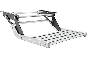 CLEADONG Wohnmobil Trittstufen Klappbar, Wohnmobil Wohnwagen Aluminium Ausziehbare Herunterklappbare Leiter Trittstufe, Wohnwagenleiter für Wohnmobile, Reiseanhänger, LKW