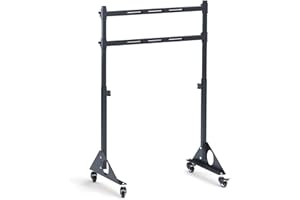 GT Omega Portable Monitor Stand - Suitable for Sim Racing Cockpit, Easy to Move, Has Lockable Caster Wheels