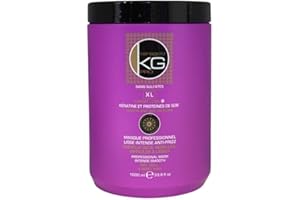 KERAGOLD KG PRO KERAGOLD PRO Masque pour Cheveux Secs/Rebelles/Difficiles à Lisser à la Keratine/Protéines de Soie, 1000 ml