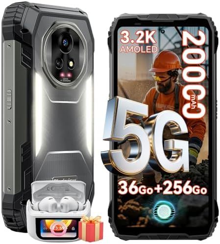 Blackview Xplore 2 Rugged Smartphone 5G, 20000mAh Batteria Android 15 Telefono Indistruttibile, 6.73''FHD, 120Hz, Dimensity 8300, 50MP+20MP, 36GB+256GB Cellulare Robusto, Dual SIM/OTG/WIFI 6/IP68