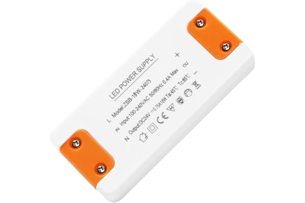 transformateur 220v 24v 18W, Alimentation 24V 0.75A, convertisseur 220 v 24 v, transformateur 220v 24 v led, Transfo AC à DC, transfo 0.75A 18W Pour G4, GU5.3, MR11, MR16, Non Dimmable