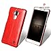 Price comparison product image Huawei Mate 9 Case, Pierre Cardin Premium Luxurious Slim Italian Genuine Cow Leather Hard Back Cover Back Case for Huawei Mate 9 (2016), Red
