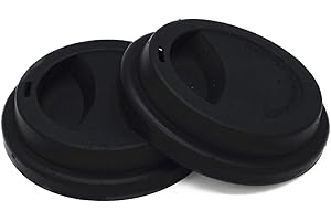 NanTun Tapas de Silicona Antifugas Reutilizables, Negro 2 piezas