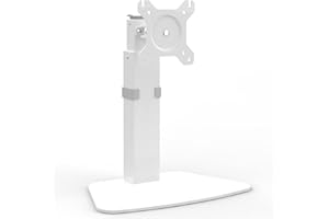 Desire2 VESA Mount 35 inch Monitor Stand Riser | TV Stand Mount | Rotating Display Stand for Computer Desk or TV Table | Height-Adjustable Gaming Monitor or Computer Monitor Stand for Desk (White)