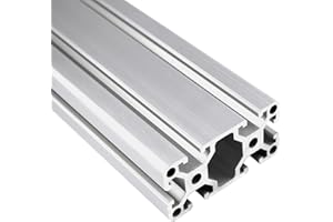 CNCMANS Perfil de aluminio 1 pieza 40 x 80 tipo T ranura 8 plata anodizada estándar europeo perfil lineal aluminio 40 x 80 perfil de aluminio 40 x 80 longitud estándar 1000 mm para CNC DIY